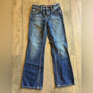 Boys Ariat Rock n roll boot cut jeans.